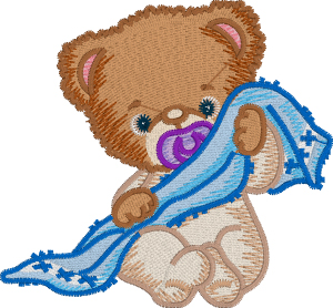 Teddy Bear Embroidery Design without Embrilliance Enthusiast's Knockdown Stitch Feature